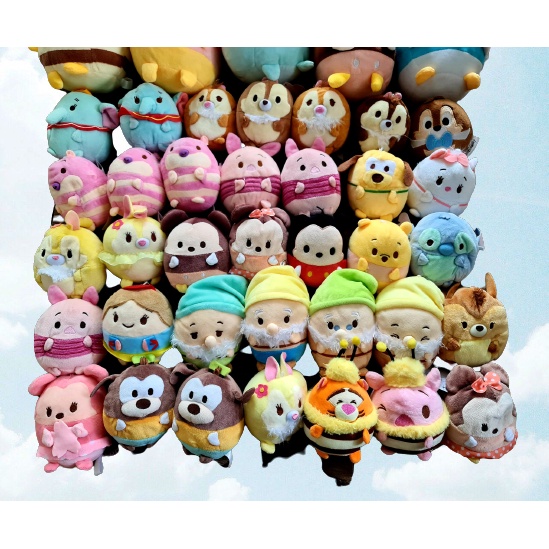 Gấu bông Disney Ufufy size S mini Chershire Eeyore Chip Dale Beast Belle Mickey Thumper Piglet Pooh Stitch 6-12cm