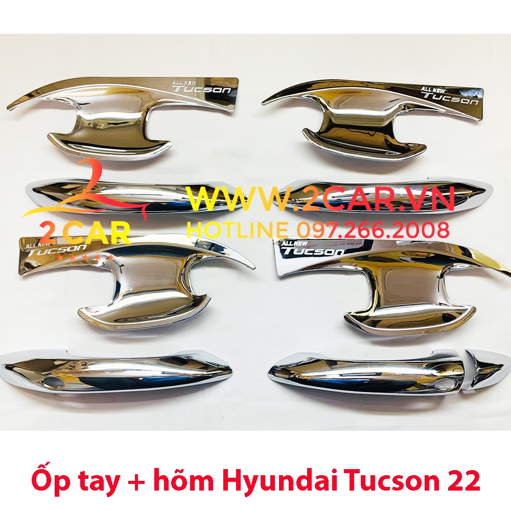Ốp Tay nắm, Hõm Cửa Xe Hyundai Tucson 2022-2023 Mạ Crom cao cấp
