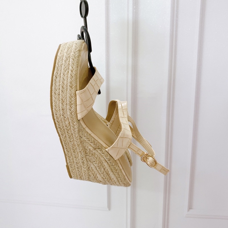 Sandal cói đế xuồng_Siêu tôn dáng sang trọng