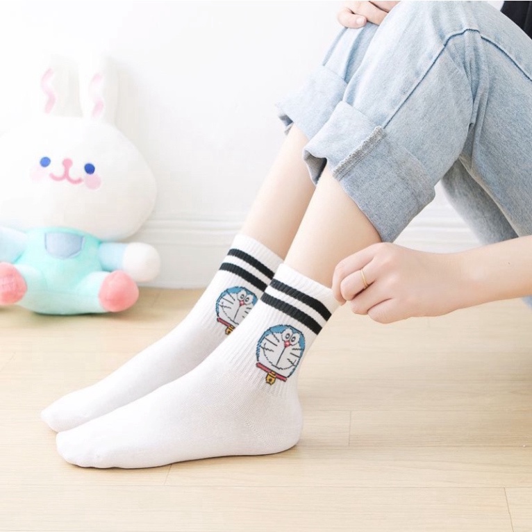 Vớ Tất Cổ Cao Doremon xinh xắn freesize 36-42 dành cho cả nam và nữ