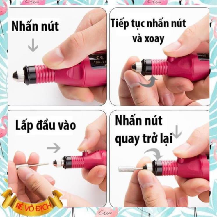 Máy mài mini cầm tay có tăng giảm tốc độ dùng làm nail, làm móng chân móng tay, làm thủ công mỹ nghệ