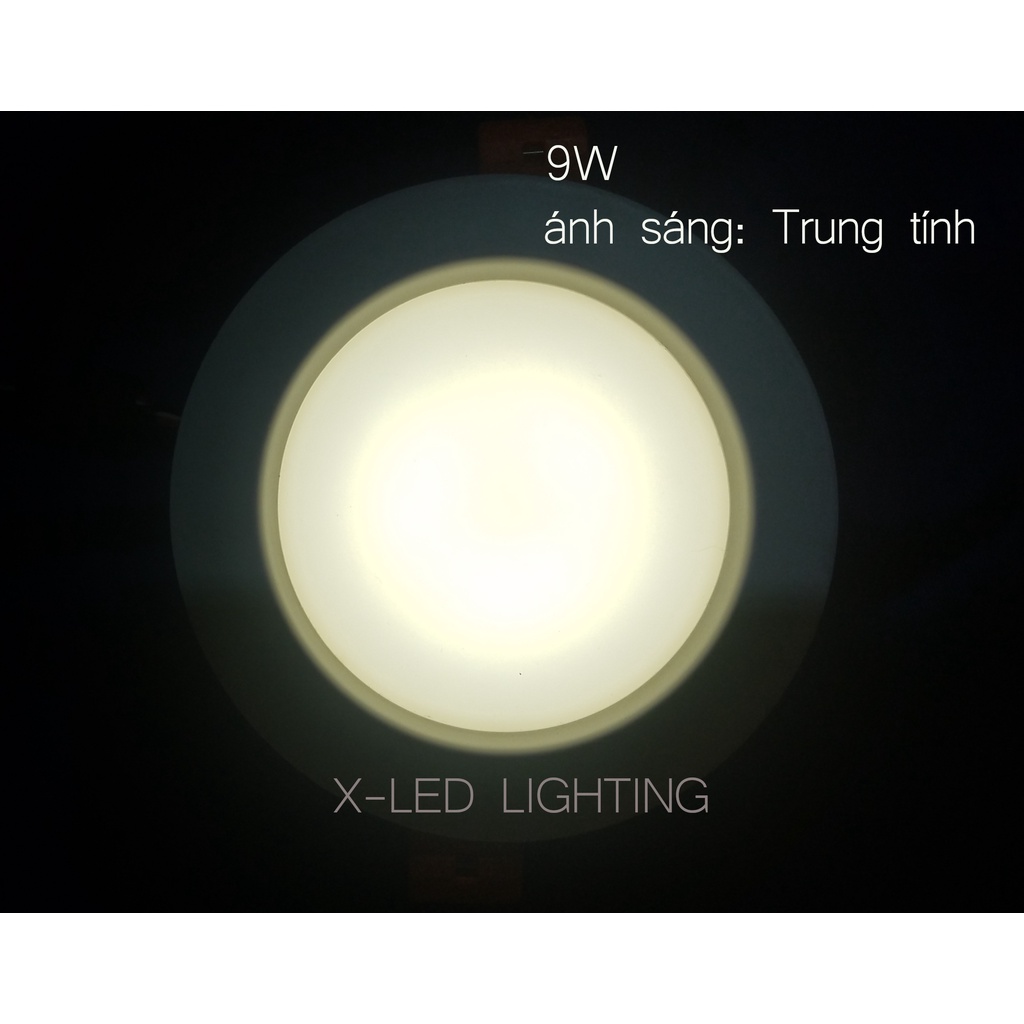 [X-LED] Đèn âm trần thạch cao 9w - Phi 90