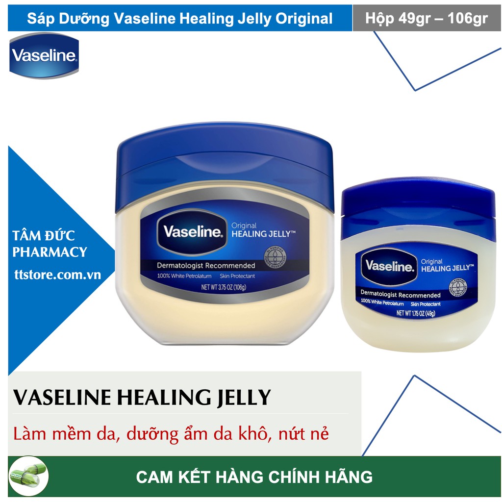 Sáp Dưỡng Vaseline Healing Jelly Original [Hộp 49gr - 106gr] [vaselin]