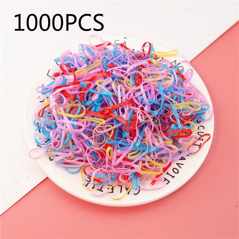Set 1000 Dây Buộc Tóc Co Giãn Dễ Thương Cho Nữ