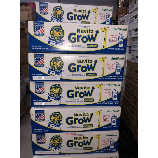 Sữa Bột Pha Sẵn NUVITA GROW DIAMOND 180ml