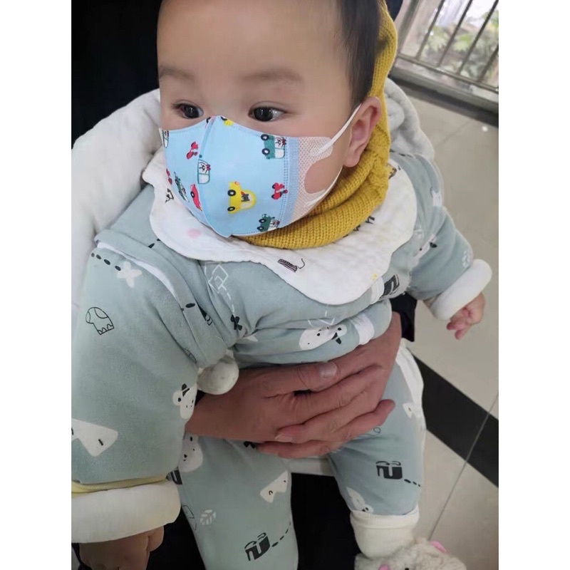 Combo 10 khẩu trang 3D kháng khuẩn cho bé