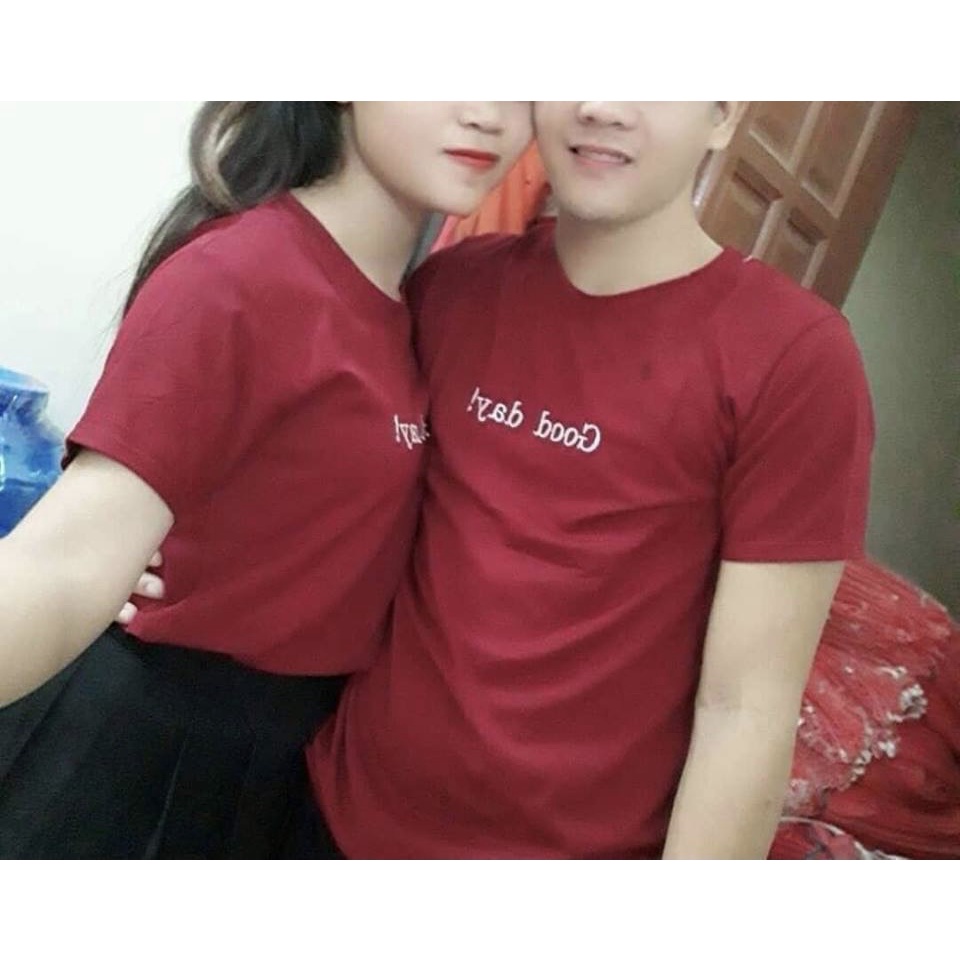 Áo phông viên cổ và thêu chữ đơn giản a2 [tnhung] | BigBuy360 - bigbuy360.vn