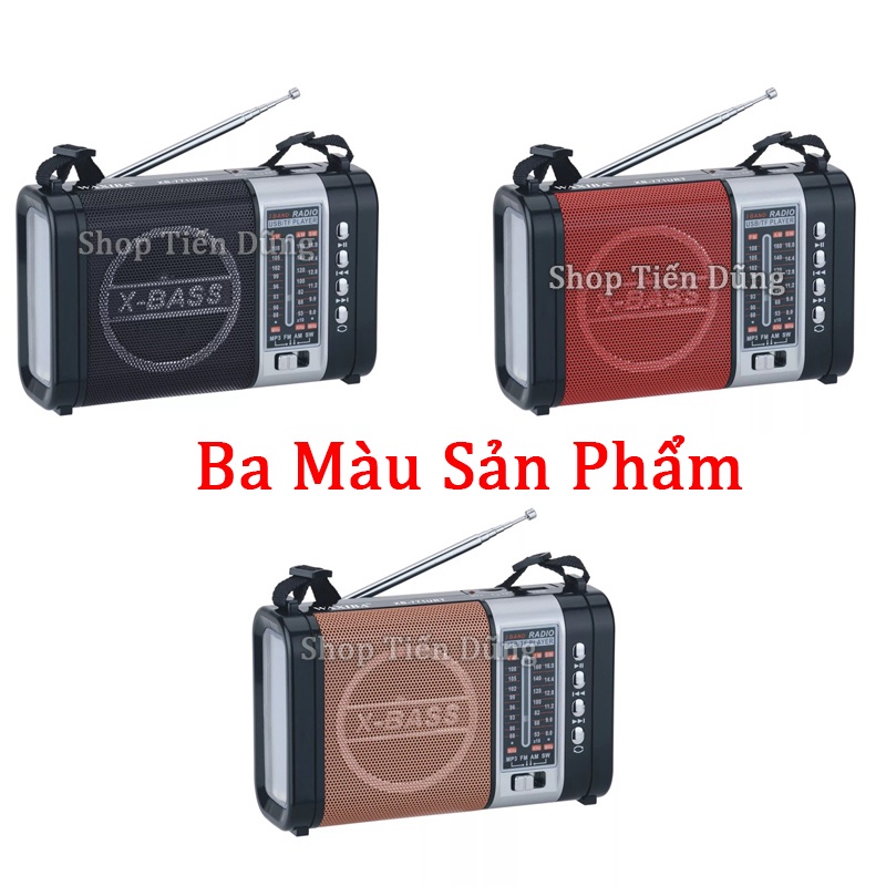 Máy Nghe Nhạc Kiêm Đài Radio FM Waxiba XB 771URT Có Hỗ Trợ Thẻ Nhớ TF và USB Đèn Pin LED Dây Đeo Chính Hãng BH 3 Tháng