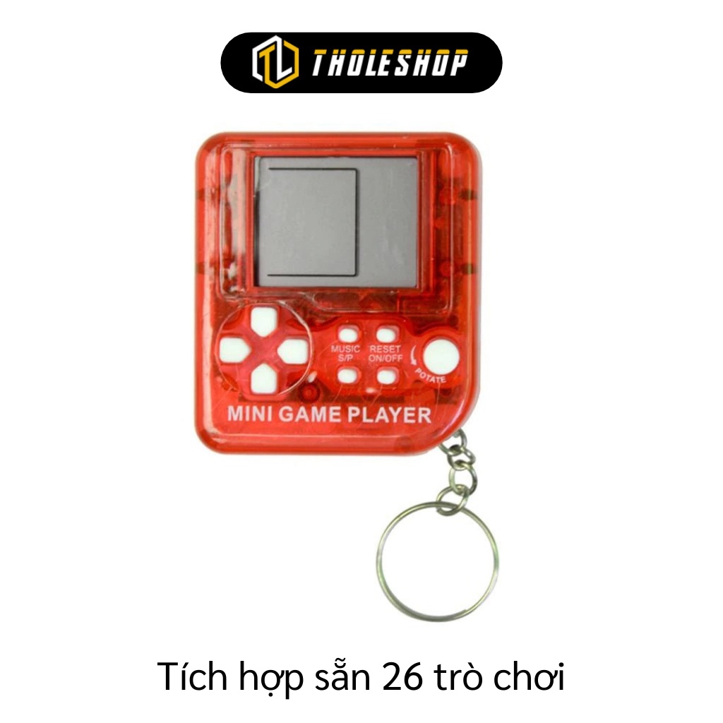 Máy Chơi Game Mini - Móc Khóa Kiêm Máy Chơi Gam Tích Hợp 26 Trò Chơi Cổ Điển 7611