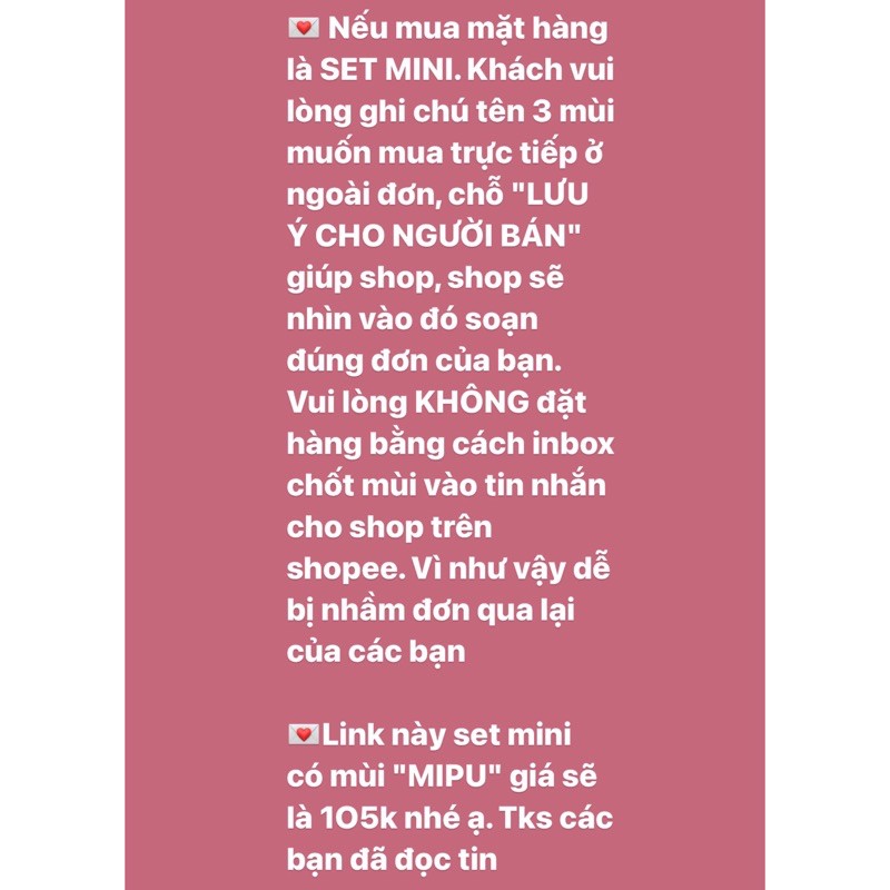 [TÊN MÙI MIPU] MÙI ĐỘC QUYỀN | Thế Giới Skin Care