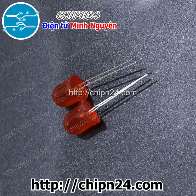 [5 CON] (TK1) Led 10mm Vỏ Đục ra ĐỎ