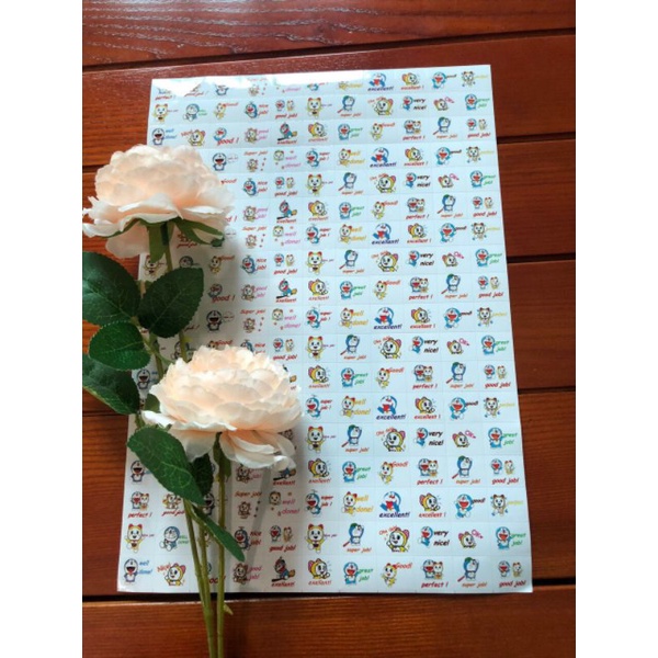 combo 12 tờ Sticker lời khen Tiếng Anh hình ảnh ngộ nghĩnh dễ thương