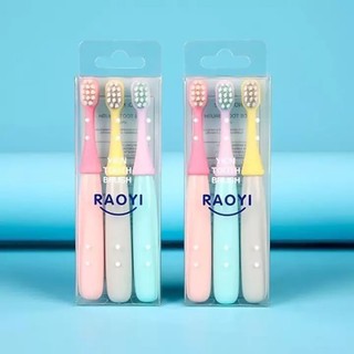 SET 3 BÀN CHẢI ĐÁNH RĂNG RAOYI XUẤT NHẬT CHO BÉ