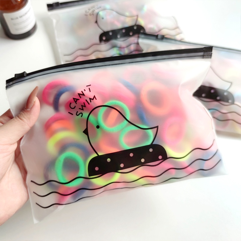 Set cột tóc 100 cái mini màu trơn