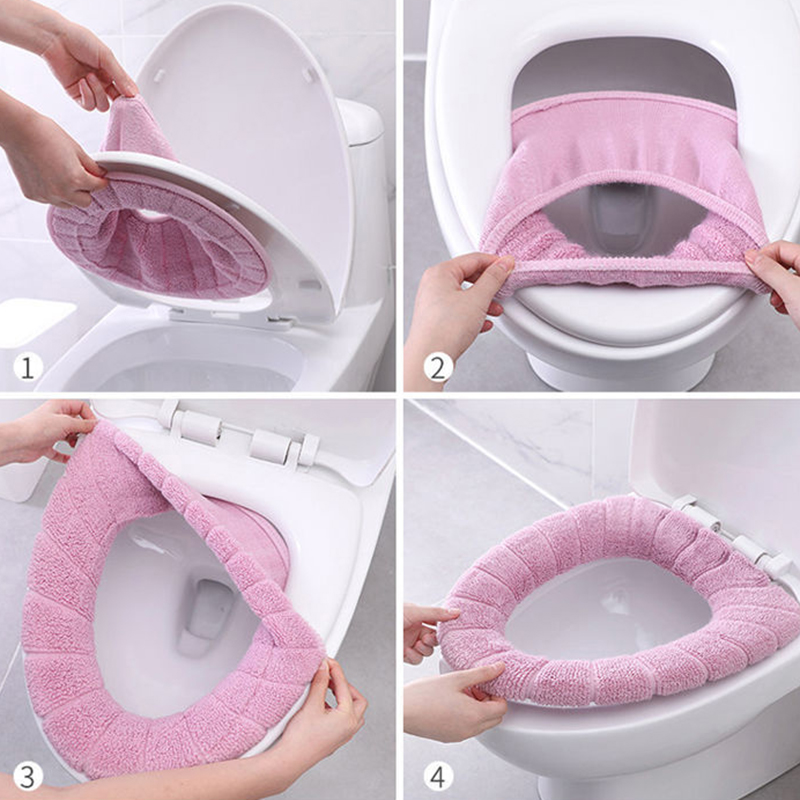 Đệm lót ngồi bồn vệ sinh giặt sạch giữ ấm cho mùa đông
