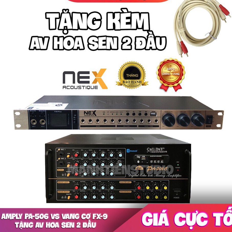 [Giá Tốt] Amply JARGUAR 506N + vang cơ NEX FX-9 - hát karaoke, chỉnh âm xuất sắc - tặng kèm dây hoa sen