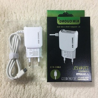 Bộ sạc Kim Cương KMG - 813 có dây và có thêm cổng USB