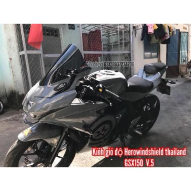 Kính gió GSX150 /GSX150R herowindshield thailand v5 - vòm thấp / kính gió độ GSX150
