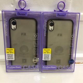 Ốp lưng dẻo Ou Case cho iPhone XR Lưng nhám viền màu chống sốc