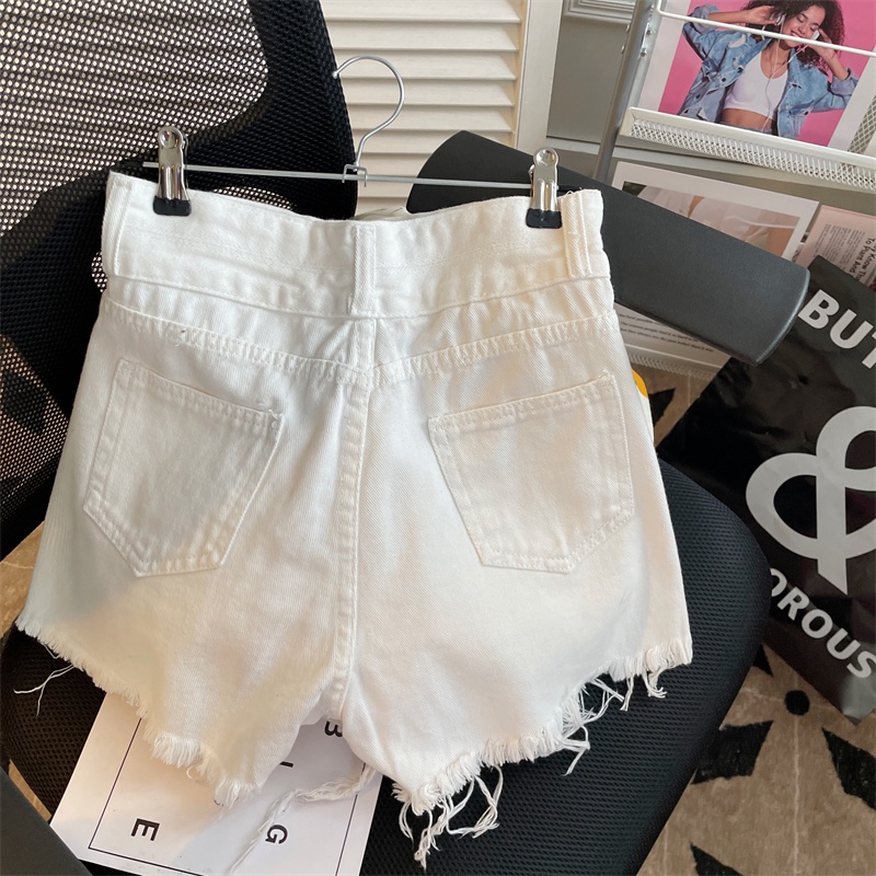 SUXI Quần Short Denim Ống Rộng Lưng Cao Thời Trang Mùa Hè Dành Cho Nữ