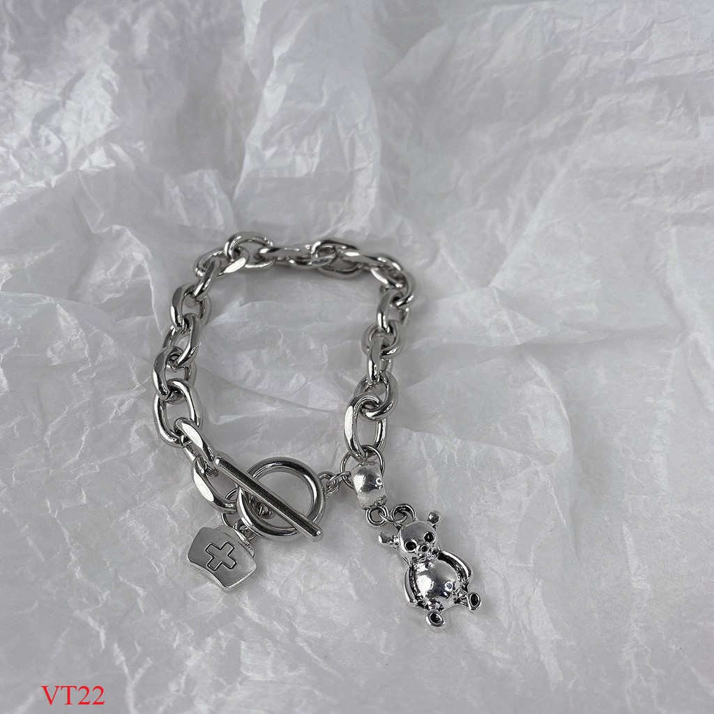 Lắc tay charm gấu cá tính VT22 Maycorner