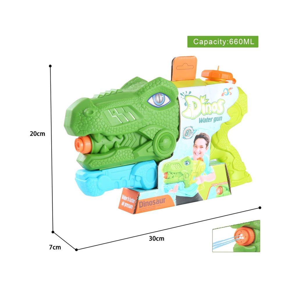 Súng Nước Khủng Long Nhiều Chế Độ Bắn Cực Mạnh Cho Mọi Lứa Tuổi