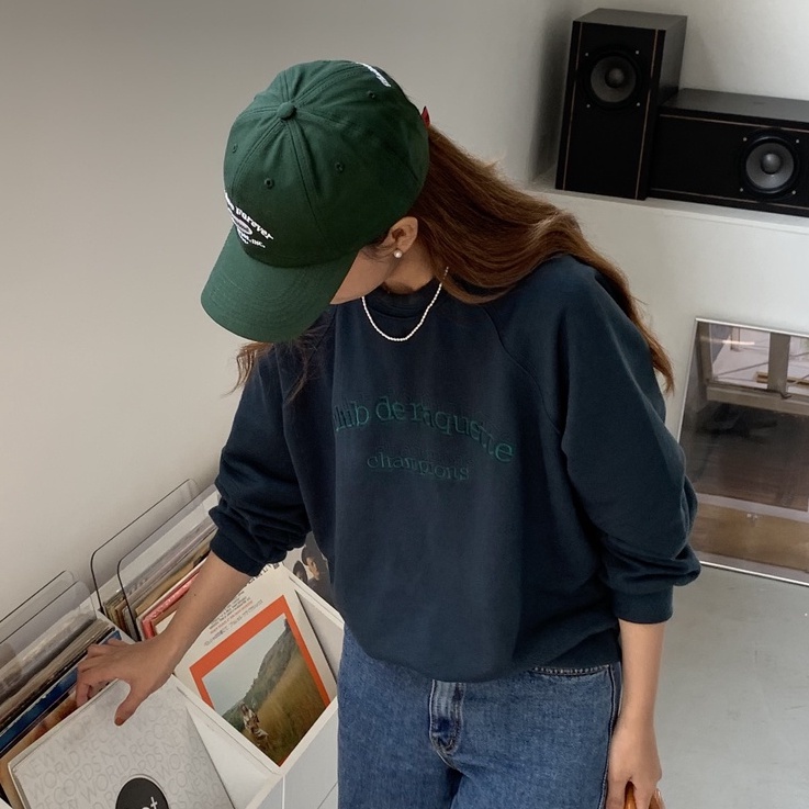 Nón Lưỡi Trai In Chữ Nhỏ Phong Cách Retro Hàn Quốc