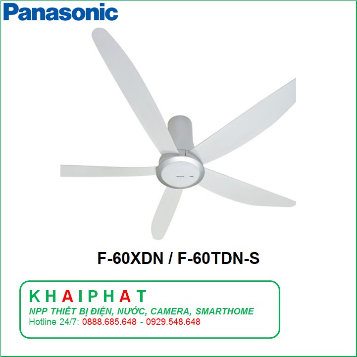 PANASONIC QUẠT TRẦN PANA 5 CÁNH F-60TDN, F-60TDN-S ĐƯỜNG KÍNH 150cm - KHẢI PHÁT ...