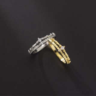 Nhẫn bạc 925 CAO CẤP của nữ dạng kép hình vương miện - Made Twinkle Silver