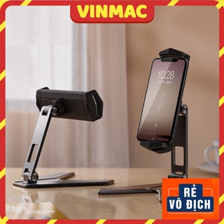 Giá kẹp đỡ ipad, máy tính bảng iPad, Galaxy Tab, tablet, điện thoại P15 cho iPhone hợp kim nhôm xoay 360 độ.