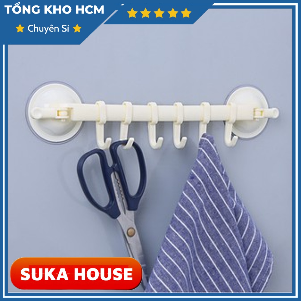 Thanh Móc Treo Kèm 6 Móc Hút Chân không SUKAHOUSE H234