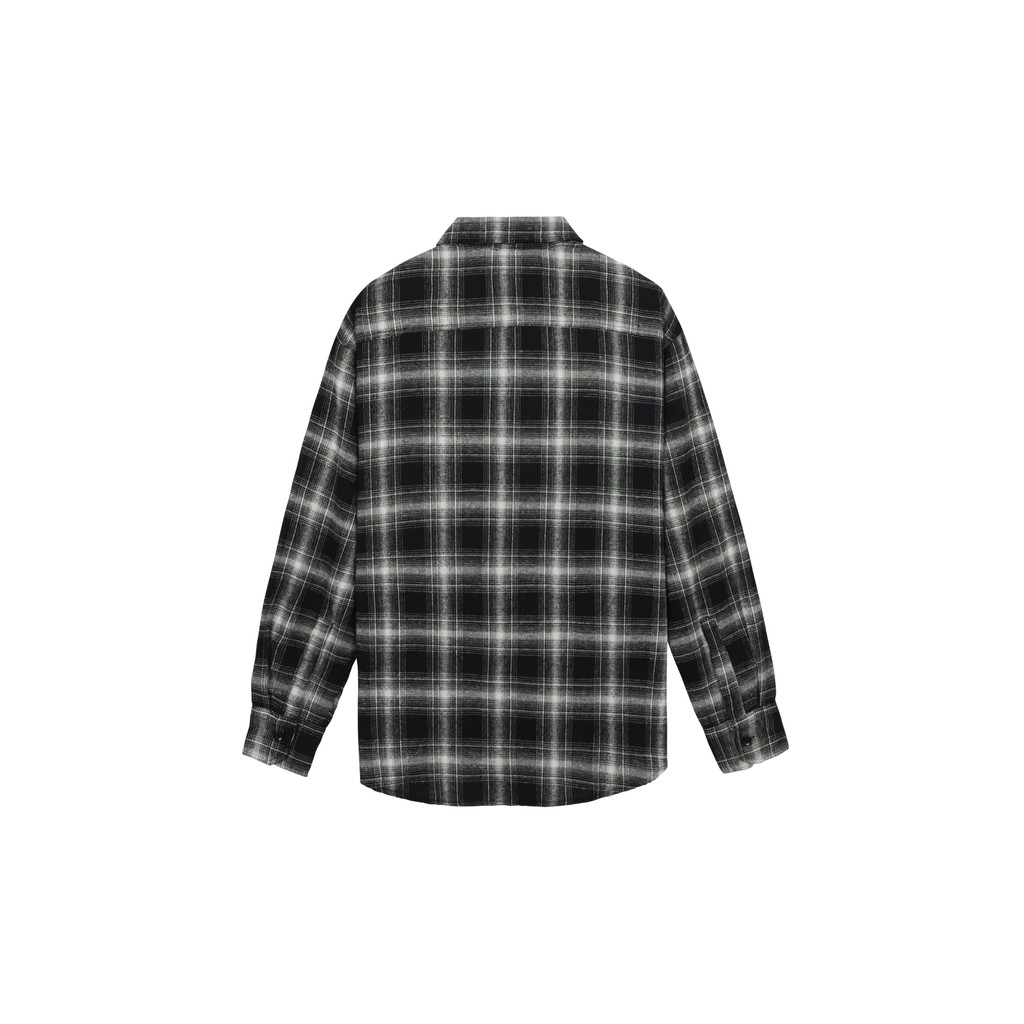 Áo Sơ Mi Flannel Màu Xám Sọc Trắng | BigBuy360 - bigbuy360.vn