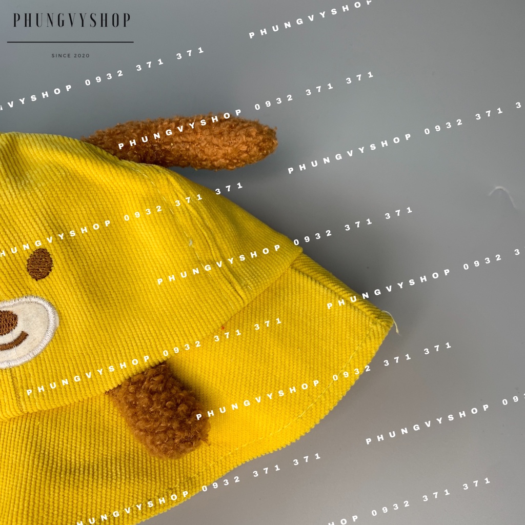 (Bé 6-20 tháng/ Vòng đầu 48cm) Mũ TAI BÈO BÉ CÚN TAI XÙ DỄ THƯƠNG- Nón trẻ em