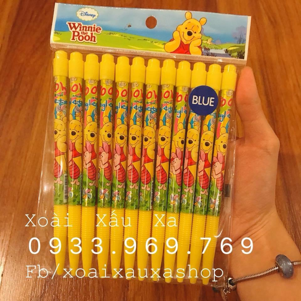 bút bi hoạt hình Pooh, kitty, Gudetama, Rilakkuma made in Korea