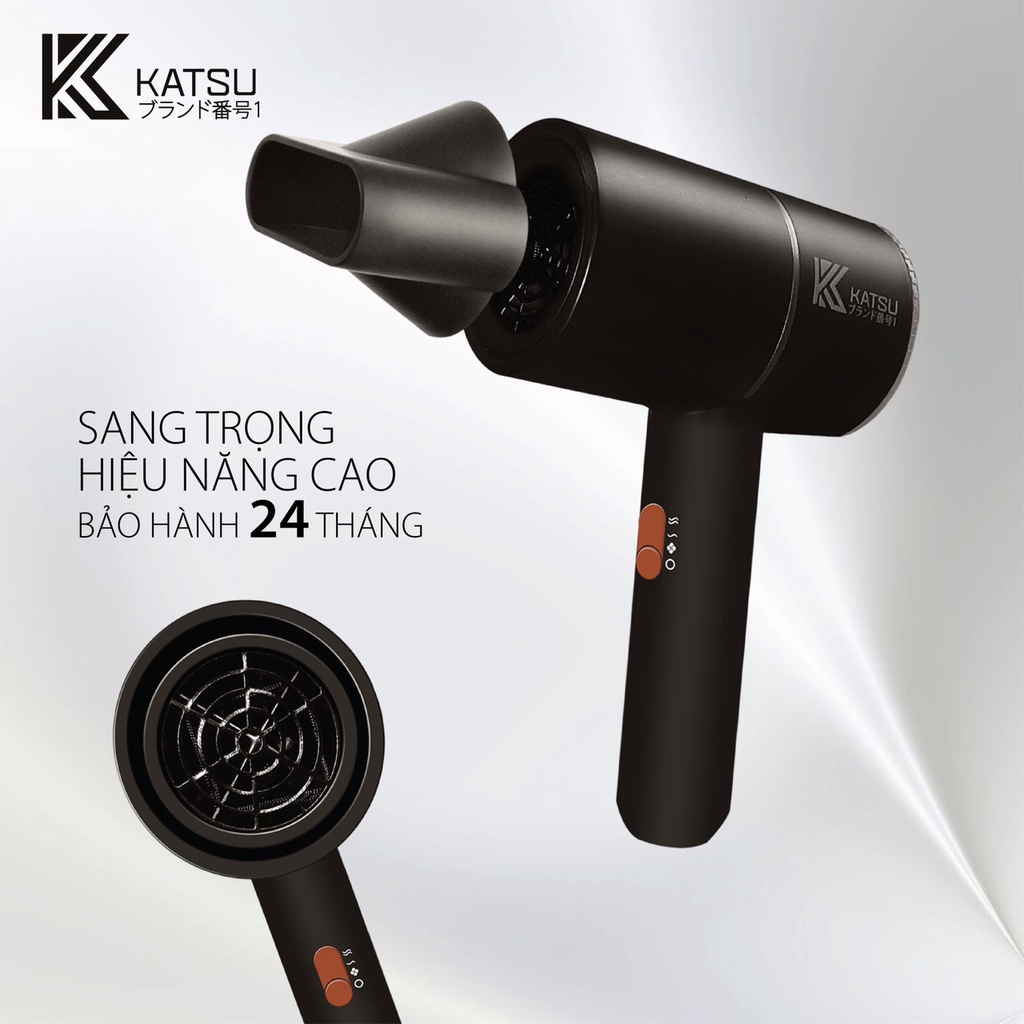 Máy sấy tóc Katsu, 3 chế độ sấy, bảo hành chính hãng