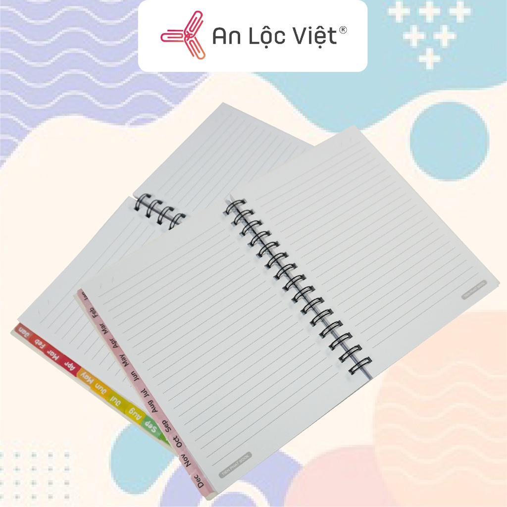 Sổ lò xo Agenda Weekly A5 Trắng mịn có lịch ngày tháng