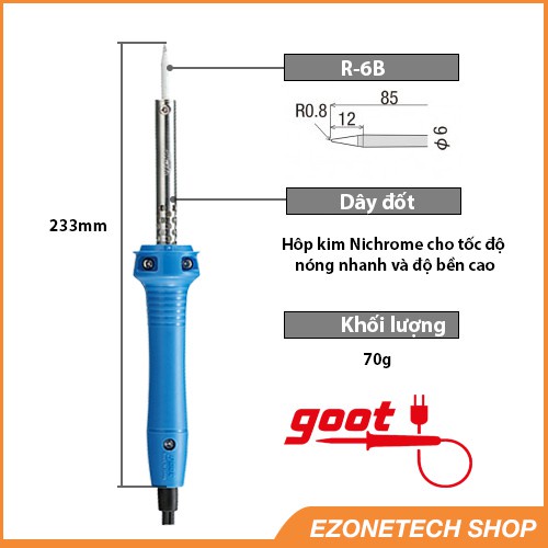 Mỏ Hàn Chì Công Suất KX-60R Goot Xuất Xứ Nhật