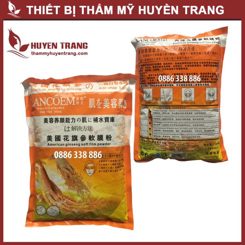 Bột Mặt Nạ Nhân Sâm Dưỡng Ẩm, Làm Trắng Da, Chống Chảy Sệ, Phục Hồi Tái Tạo Collagen, Tăng Đàn Hồi Cho Da