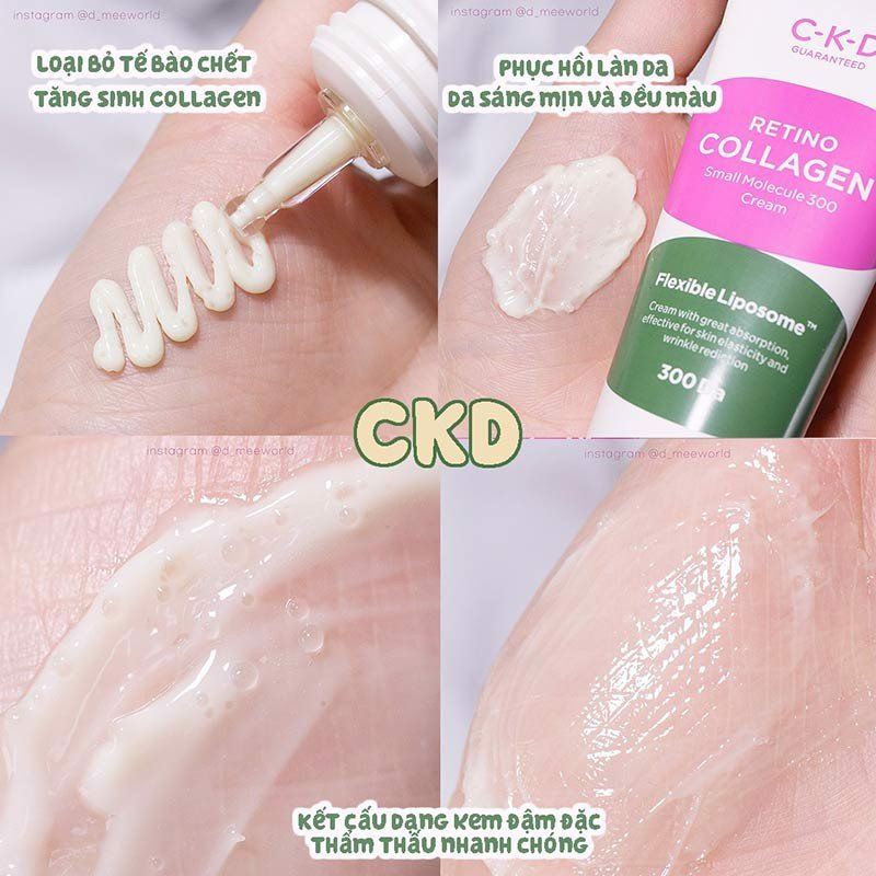 Ckd Kem Dưỡng Ngăn Ngừa Lão Hóa, Cải Thiện Nếp Nhăn CKD Retino Collagen Small Molecule 300 Cream