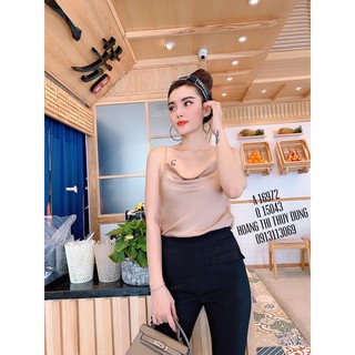 ÁO 2 DÂY PHI LỤA CỔ ĐỔ SEXY CHO NÀNG DẠO PHỐ UN211001