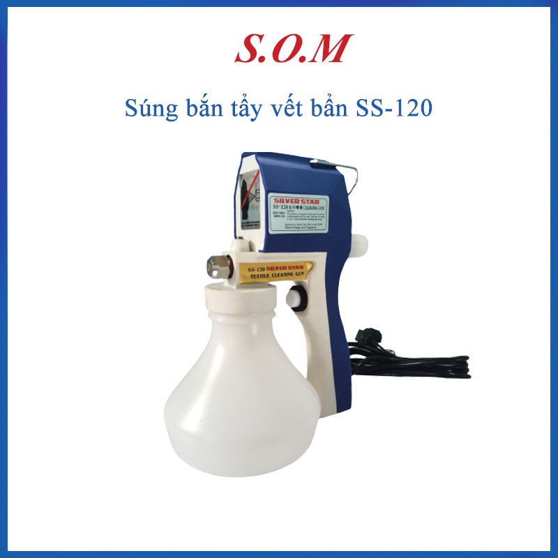 Máy bắn tẩy , súng bắn tẩy vết bẩn trên vải silver start SS-120 bắn tan vết bẩn - thietbimaygiarenamduong