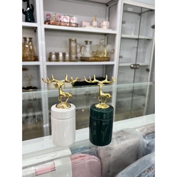 Lọ Đựng Tăm Hươu Sứ Cao Cấp