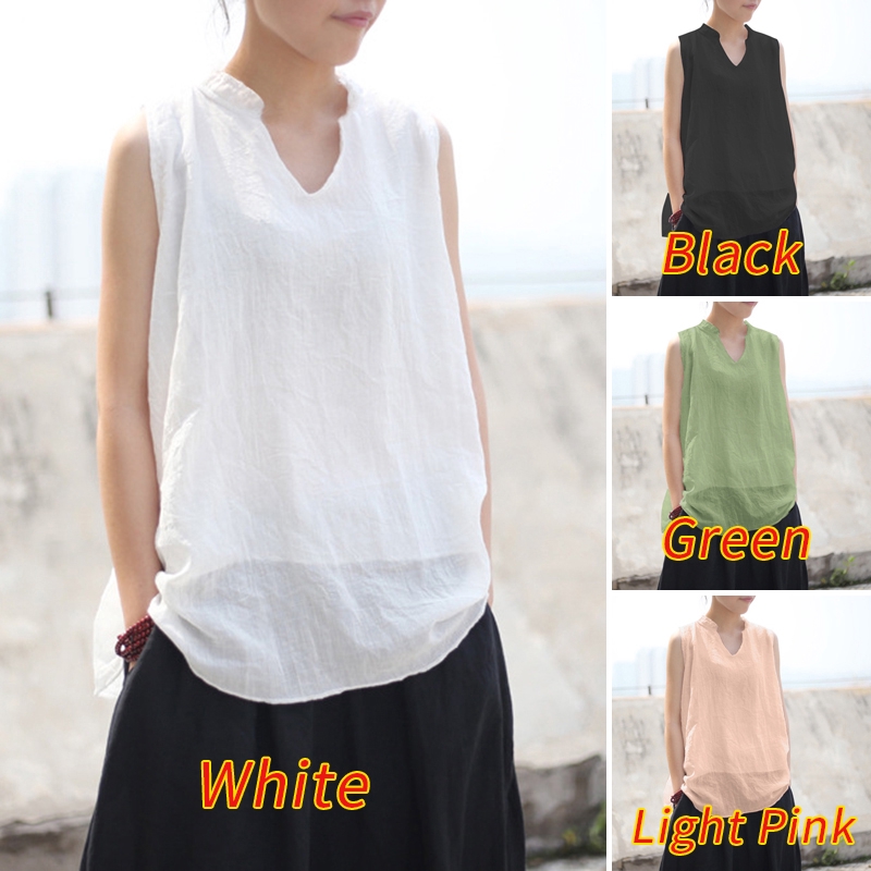 Áo Kiểu ZANZEA Cho Nữ Không Tay Cổ Chữ V Thời Trang Quyến Rũ | BigBuy360 - bigbuy360.vn