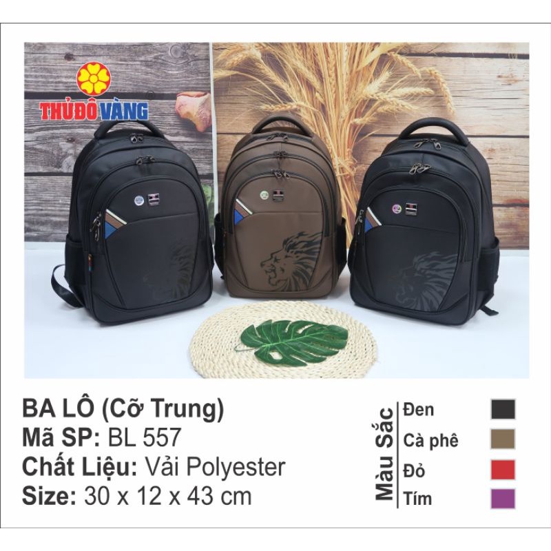 Balo Thủ Đô Vàng (cỡ trung): Mã SP BL557 Màu Đen