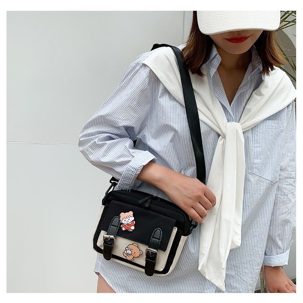 Túi tote vải canvas nữ đẹp đeo chéo đi học nhỏ gọn cute dễ thương giá rẻ TV08