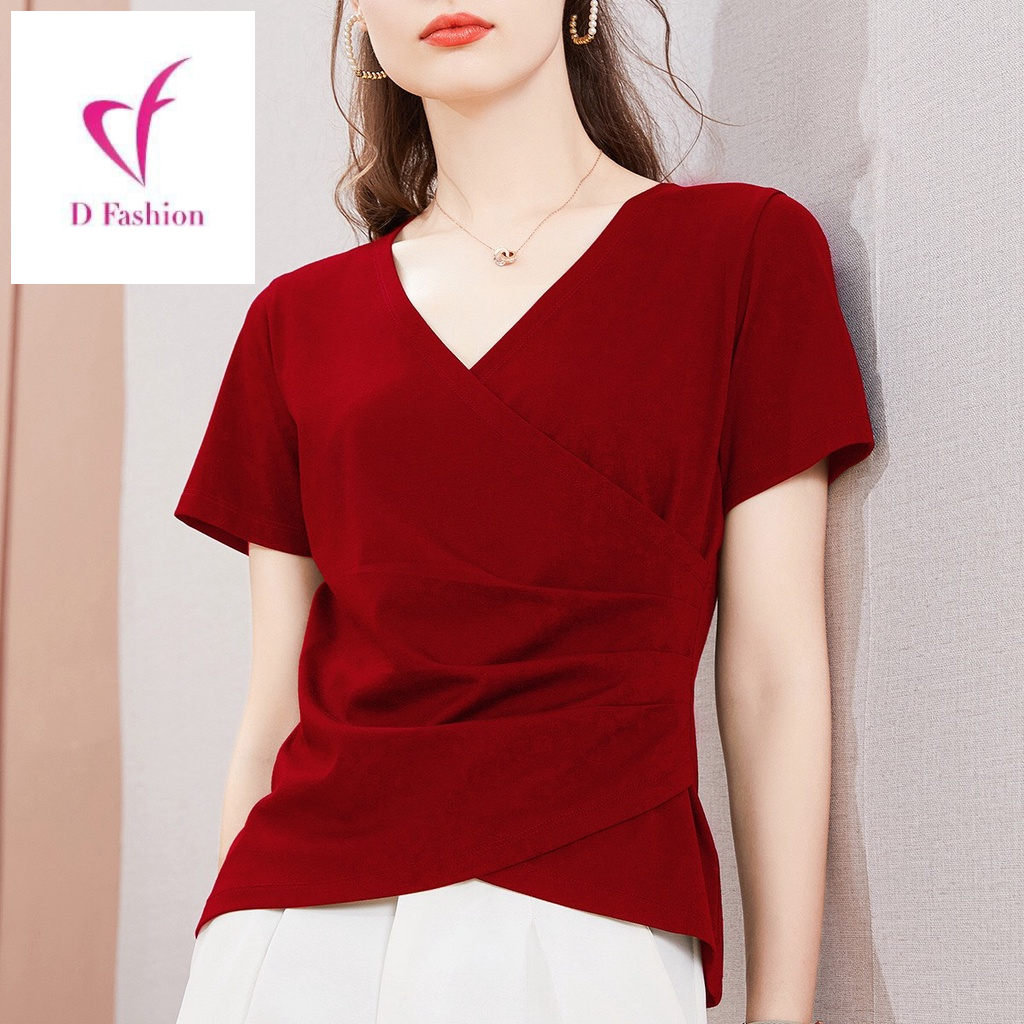 J208A Áo thun nữ hè ngắn tay hàng nhập