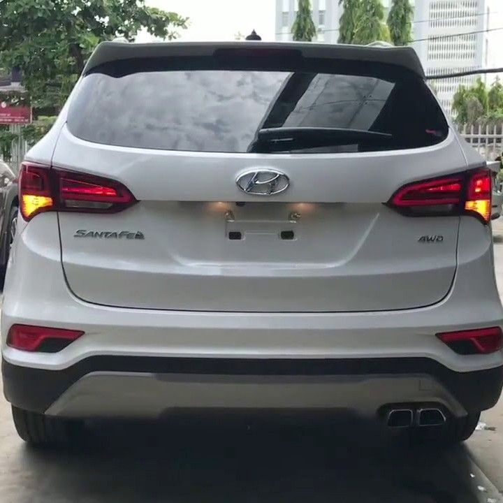 Tem Dán Xe Ô Tô, Tem Dán Xe,Tem Logo Chữ Nổi SANTAFE Dán Đuôi Xe