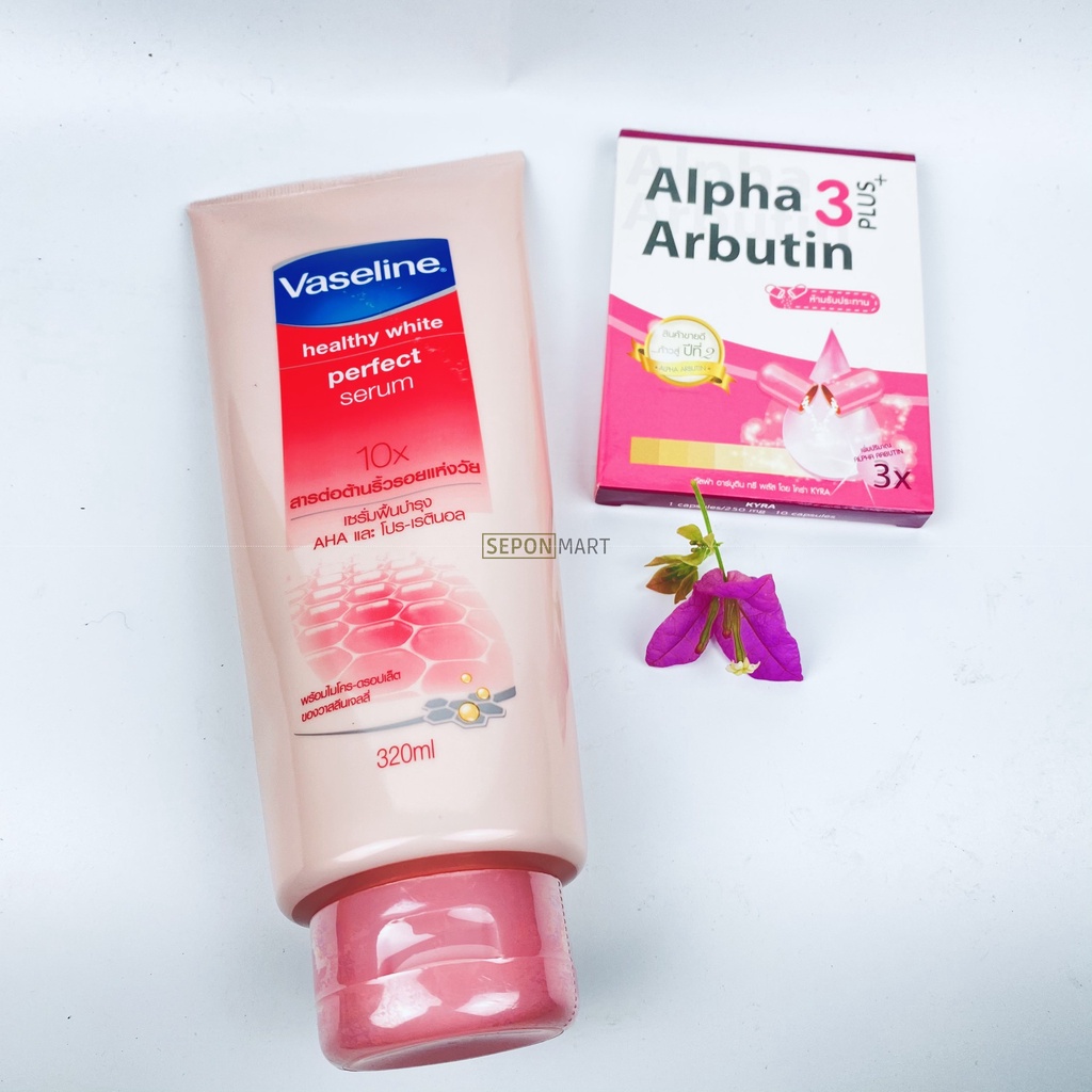 DƯỠNG THỂ VASELINE HEALTHY WHITE PERFECT SERUM 10X 320ML CHÍNH HÃNG (THÁI LAN)