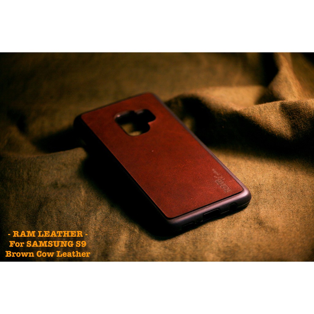 Ốp Lưng Da Bò RAM Leather Chống Sốc Cho Samsung S9 Plus