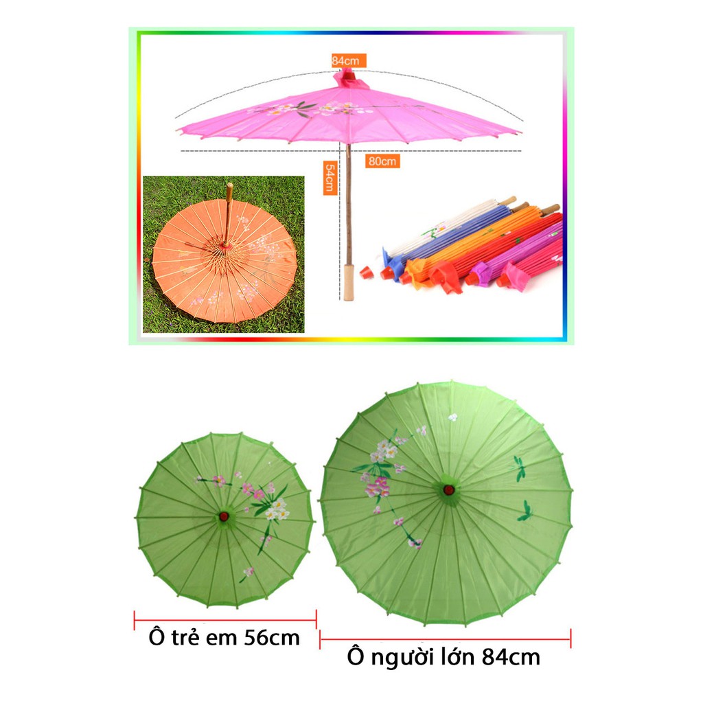 Ô múa cổ trang biểu diễn, dù cổ trang múa chụp hình, ô múa dân tộc mèo